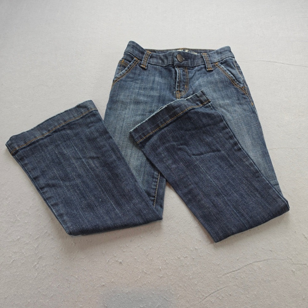 Los !iT Jeans Angeles Girls Size 7 Dark Wash Flare Leg Denim Blue Jeans